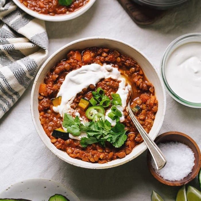 Smoky Lentil Chili with Squash